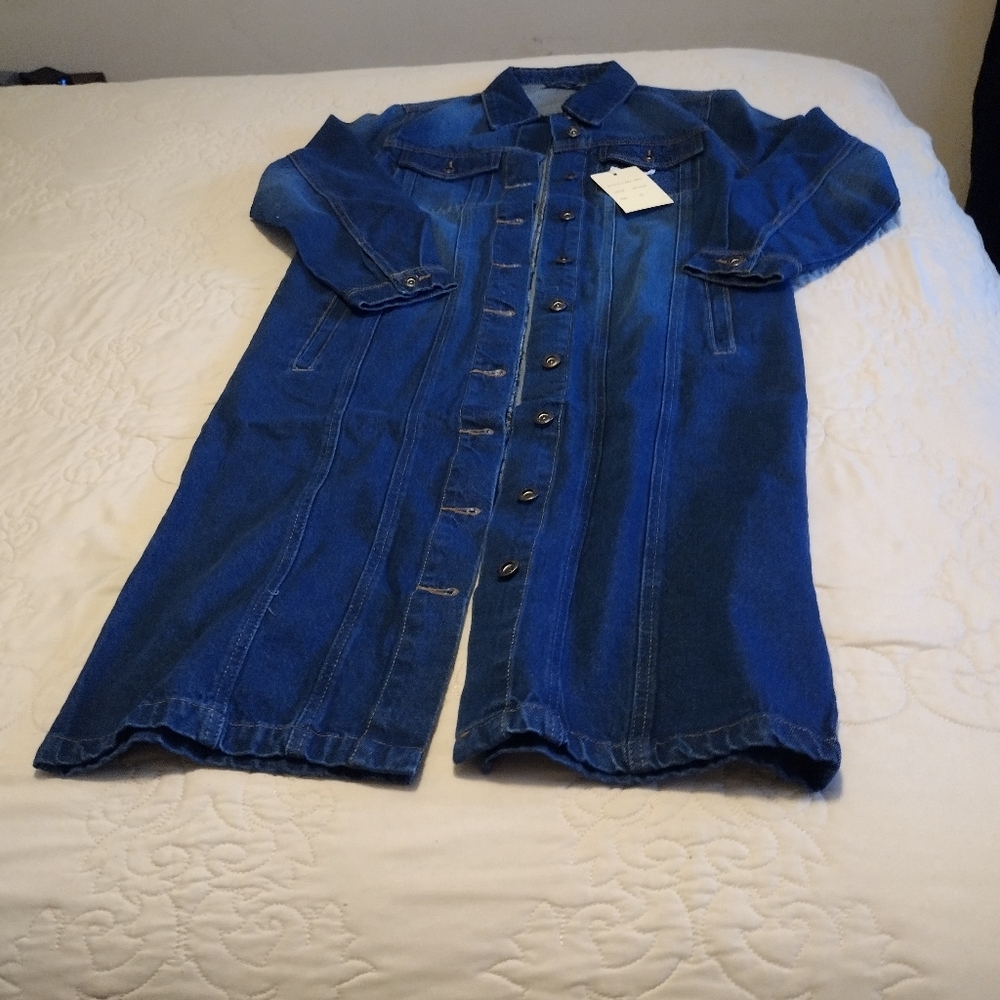 Long Oversized Jean Jacket - Picture 9 of 10